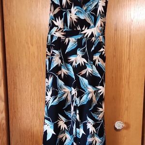 Black Tape_ Leaf Print Top